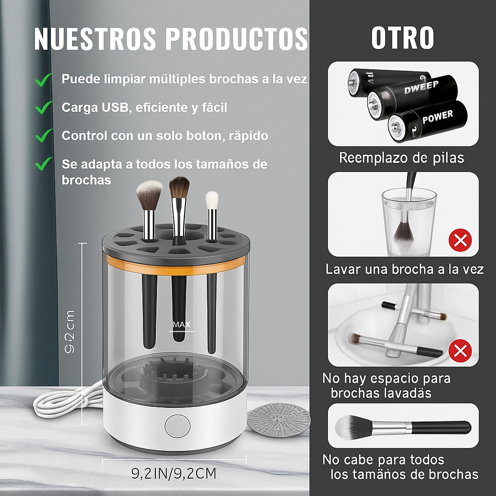 Limpiador Eléctrico de brochas y esponjas